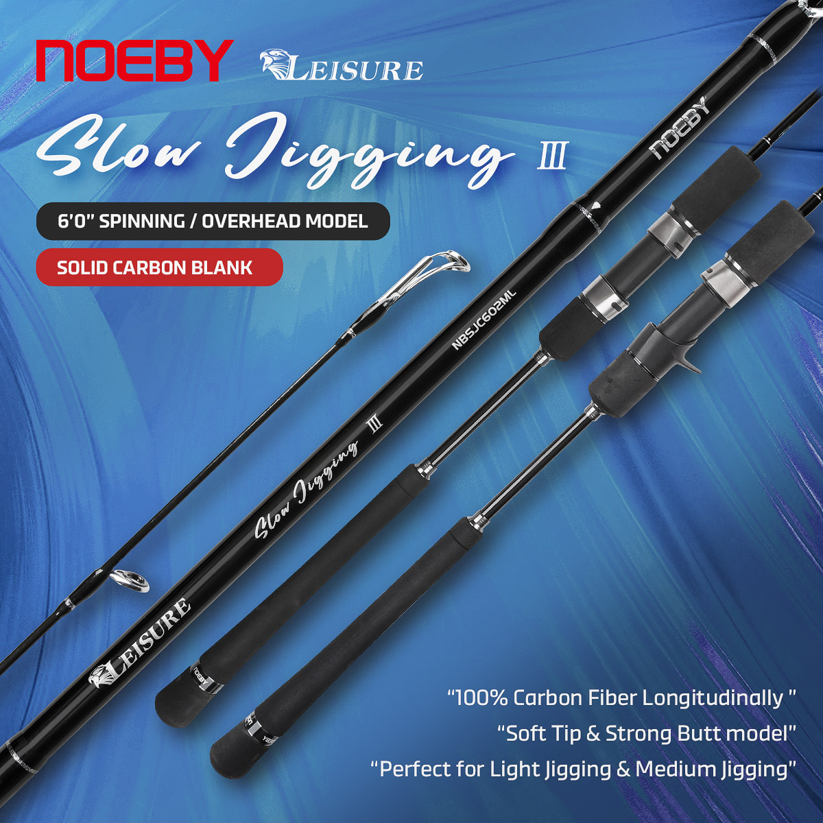 Fishing Rod Surf - Noeby Neue Slow Jigging Angelrute 1,83