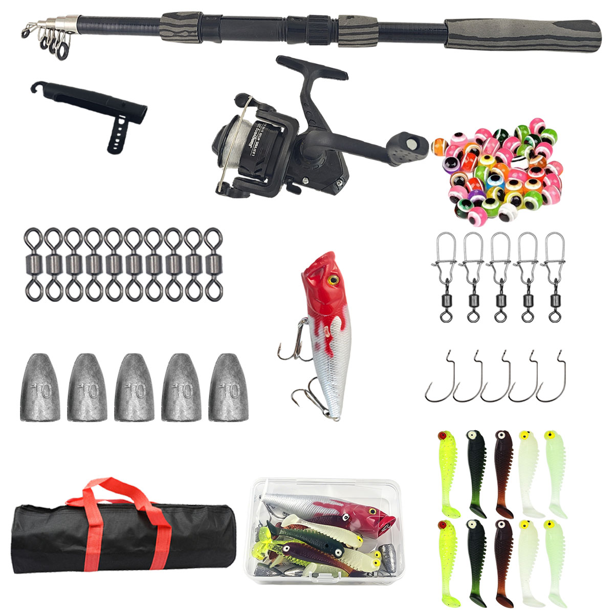 Tragbares Teleskop-Angelruten- – Fishing Rod Combo Bewertung und Preis